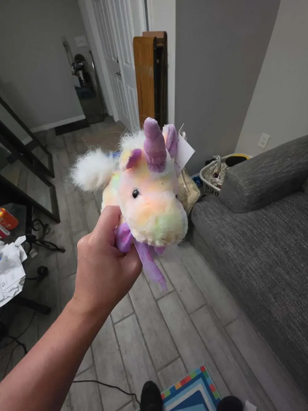 Beanimals Pastel Rainbow Unicorn Plush Toy